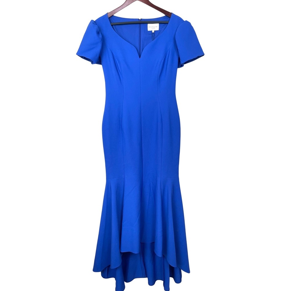 Damsel in‎ a Dress Maxi Dress Sz 10 Mermaid Formal High Low Cobalt Blue Wedding